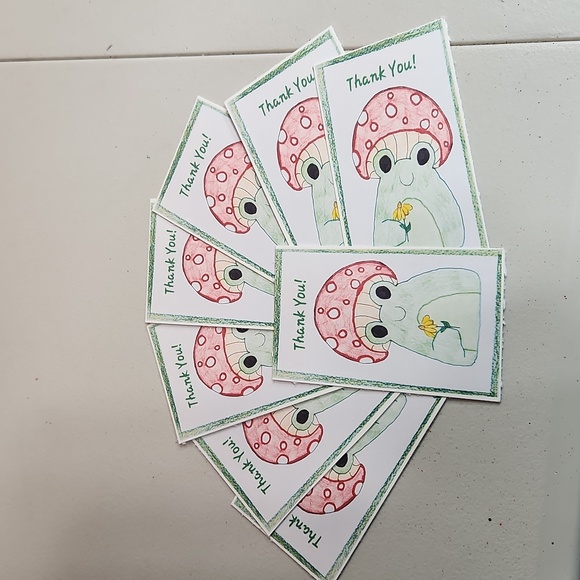 Hand Crafted Original Art Work by Seller Frog Toadstool Business Ca… - Picture 2 of 2